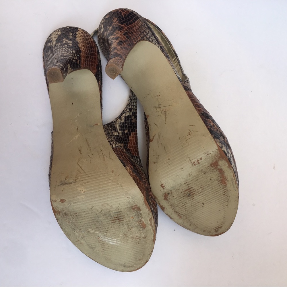 Style & Co Faux Snakeskin Peep Toe Heels FAITH 9.5 - Picture 2 of 6